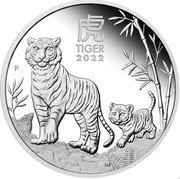Australia 2 Dollars (Year of the Tiger) TIGER 2022 P JM coin reverse Australia 2 Dollars (Year of the Tiger) TIGER 2022 P JM coin reverse
