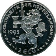 Netherlands 2 ecu Amsterdam Sail Manifestation 1995 1995 bow mark Proof X# 94 KONINKRIJK DER NEDERLANDEN 1995 2 ECU coin obverse Netherlands 2 ecu Amsterdam Sail Manifestation 1995 1995 bow mark Proof X# 94 KONINKRIJK DER NEDERLANDEN 1995 2 ECU coin obverse