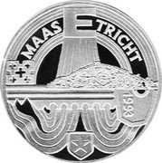 Netherlands 2 1/2 ECU Maastricht Treaty 1993 X# 69a MAASTRICHT E 1993 coin reverse Netherlands 2 1/2 ECU Maastricht Treaty 1993 X# 69a MAASTRICHT E 1993 coin reverse