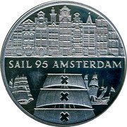 Netherlands 2 ecu Sailing Ship - Amsterdam 1995 Proof SAIL 95 AMSTERDAM coin reverse Netherlands 2 ecu Sailing Ship - Amsterdam 1995 Proof SAIL 95 AMSTERDAM coin reverse