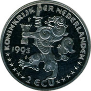 Netherlands 2 ECU Sail 95 Amsterdam - Sagres 1995 unknown in Sail set 1995 X# 97 KONINKRIJK DER NEDERLANDEN 1995 2 ECU coin obverse Netherlands 2 ECU Sail 95 Amsterdam - Sagres 1995 unknown in Sail set 1995 X# 97 KONINKRIJK DER NEDERLANDEN 1995 2 ECU coin obverse