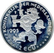 Netherlands 2 ECU Sail 95 Amsterdam - Sagres 1995 Proof KONINKRIJK DER NEDERLANDEN 1995 2 ECU coin obverse Netherlands 2 ECU Sail 95 Amsterdam - Sagres 1995 Proof KONINKRIJK DER NEDERLANDEN 1995 2 ECU coin obverse