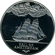 Netherlands 2 ECU Sail 95 Amsterdam - Sagres 1995 unknown in Sail set 1995 X# 97 SAIL 95 AMSTERDAM coin reverse Netherlands 2 ECU Sail 95 Amsterdam - Sagres 1995 unknown in Sail set 1995 X# 97 SAIL 95 AMSTERDAM coin reverse