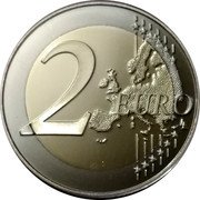 Netherlands 2 euro 30th Anniversary - European Union flag. Colorful figures 2015 Proof 2 EURO coin reverse Netherlands 2 euro 30th Anniversary - European Union flag. Colorful figures 2015 Proof 2 EURO coin reverse