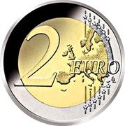 Netherlands 2 Euro 50th birthday of King Willem-Alexander. Gold stars 2018 2 EURO LL coin reverse Netherlands 2 Euro 50th birthday of King Willem-Alexander. Gold stars 2018 2 EURO LL coin reverse