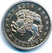 Lithuania 2 Euro Cent Euro Coinage LIETUVA 2004 coin obverse