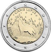 Estonia 2 euro Canis Lupus 2021 2021 CANIS LUPUS EESTI coin obverse Estonia 2 euro Canis Lupus 2021 2021 CANIS LUPUS EESTI coin obverse