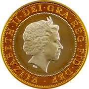 UK 2 Pounds Elizabeth II Paddington Station - Piedfort 2006  Proof KM# P57 ELIZABETH II DEI GRA REG FID DEF IRB coin obverse