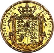 UK 2 Pounds (George IV Uniface Pattern) BRITANNIARUM REX FID: DEF: coin reverse UK 2 Pounds (George IV Uniface Pattern) BRITANNIARUM REX FID: DEF: coin reverse