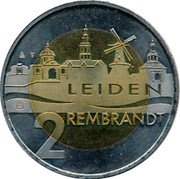 Netherlands 2 Rembrandt 400 Years Rembrandt Van Rijn 2006 LEIDEN 2 REMBRANDT coin reverse Netherlands 2 Rembrandt 400 Years Rembrandt Van Rijn 2006 LEIDEN 2 REMBRANDT coin reverse