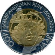 Netherlands 2 rembrandt 400th Anniversary of Rembrandt 2006 400 JAAR REMBRANDT VAN RIJN 1606- 2006 coin obverse Netherlands 2 rembrandt 400th Anniversary of Rembrandt 2006 400 JAAR REMBRANDT VAN RIJN 1606- 2006 coin obverse