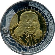 Netherlands 2 ruyter (400 th anniversary of M.A de Ruyter) 400 JAAR MICHIEL ADRIAENSZ DE RUYTER 1607 - 2007 coin obverse