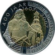 Netherlands 2 ruyter (400 Years M.A. de Ruyter) 400 JAAR MICHIEL ADRIAENSZ DE RUYTER 1607 - 2007 coin obverse