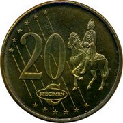 Malta 20 Euro Cent Jean Parisot de La Valette 2003 20 SPECIMEN coin reverse Malta 20 Euro Cent Jean Parisot de La Valette 2003 20 SPECIMEN coin reverse