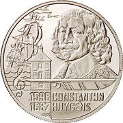 Netherlands 20 Euro (Constantijn Huygens) KM# 128.2 1596 1687 CONSTANTIJN HUYGENS coin reverse Netherlands 20 Euro (Constantijn Huygens) KM# 128.2 1596 1687 CONSTANTIJN HUYGENS coin reverse