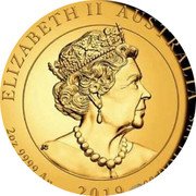 Australia 200 Dollars - Elizabeth II - Double Dragon 2019 P Proof ELIZABETH II AUSTRALIA JC 2 OZ 9999 GOLD 2019 200 DOLLARS coin obverse Australia 200 Dollars - Elizabeth II - Double Dragon 2019 P Proof ELIZABETH II AUSTRALIA JC 2 OZ 9999 GOLD 2019 200 DOLLARS coin obverse