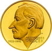 Slovakia 200 Korun Alexander Dubček - Pattern 2001  1921-1992 ALEXANDER DUBČEK coin reverse