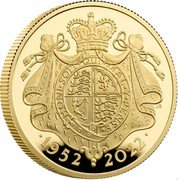 UK 200 Pounds Elizabeth II Platinum Jubilee 2022 EIIR 1952-2022 coin reverse