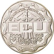 Netherlands 25 ecu 12-1/2 Anniversary of Coronation and Visit to Aruba and the Netherlands Antilles 1992 Proof X# 62.2 KONINKRIJK DER NEDERLANDEN 25 ECU 19 92 coin obverse Netherlands 25 ecu 12-1/2 Anniversary of Coronation and Visit to Aruba and the Netherlands Antilles 1992 Proof X# 62.2 KONINKRIJK DER NEDERLANDEN 25 ECU 19 92 coin obverse