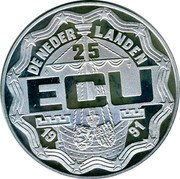 Netherlands 25 ecu 25th Wedding Anniversary 1991 Proof X# 37.2 DE NEDER - LANDEN 25 ECU 1991 coin obverse Netherlands 25 ecu 25th Wedding Anniversary 1991 Proof X# 37.2 DE NEDER - LANDEN 25 ECU 1991 coin obverse