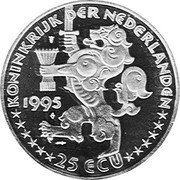 Netherlands 25 Ecu Grotius 1995 Proof X# 87.1 1995 25 ECU KONINKRIJK DER NEDERLANDEN coin obverse Netherlands 25 Ecu Grotius 1995 Proof X# 87.1 1995 25 ECU KONINKRIJK DER NEDERLANDEN coin obverse