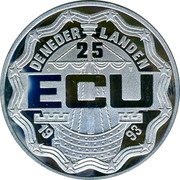 Netherlands 25 ecu Jan A. Leeghwater. 1993 M. without fineness Proof X# 67.2 DE NEDER LANDEN 25 ECU 19 93 coin obverse Netherlands 25 ecu Jan A. Leeghwater. 1993 M. without fineness Proof X# 67.2 DE NEDER LANDEN 25 ECU 19 93 coin obverse