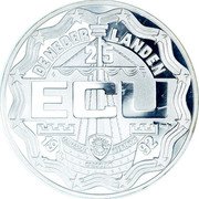 Netherlands 25 ecu, (King Willem I 1992 Proof X# 50.2 DE NEDER - LANDEN 25 ECU 1992 coin obverse Netherlands 25 ecu, (King Willem I 1992 Proof X# 50.2 DE NEDER - LANDEN 25 ECU 1992 coin obverse