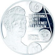 Netherlands 25 ecu, (King Willem I 1992 Proof X# 50.2 UITBREIDUNG VAN HET VERKEER MET ALLE VOLKEN KONING WILLEM coin reverse Netherlands 25 ecu, (King Willem I 1992 Proof X# 50.2 UITBREIDUNG VAN HET VERKEER MET ALLE VOLKEN KONING WILLEM coin reverse