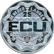 Netherlands 25 ecu Willem I. Frederik 1992 Proof X# 50.3 DE NEDER - LANDEN 25 ECU 1992 coin obverse Netherlands 25 ecu Willem I. Frederik 1992 Proof X# 50.3 DE NEDER - LANDEN 25 ECU 1992 coin obverse