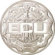 Netherlands 25 ecu Willem I 1992 Proof X# 50.1 DE NEDER - LANDEN 25 ECU 1992 coin obverse Netherlands 25 ecu Willem I 1992 Proof X# 50.1 DE NEDER - LANDEN 25 ECU 1992 coin obverse