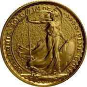 UK 25 Pounds Elizabeth II 4th portrait 2015  Bullion BRITANNIA 2015 1/4 OZ 999.9 FINE GOLD NATHAN coin reverse UK 25 Pounds Elizabeth II 4th portrait 2015  Bullion BRITANNIA 2015 1/4 OZ 999.9 FINE GOLD NATHAN coin reverse