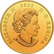 Canada 2500 Dollars (Lunar Year of the Tiger 虎) ELIZABETH II 2022 D G REGINA SB coin obverse