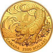 Canada 2500 Dollars (Lunar Year of the Tiger 虎) CANADA 2500 DOLLARS AC coin reverse
