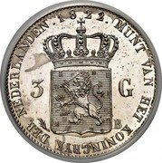 Netherlands 3 Gulden (Willem I Piedfort) KM# P6 1822 MUNT VAN HET KONINGRYK DER NEDERLANDEN 3 G coin reverse Netherlands 3 Gulden (Willem I Piedfort) KM# P6 1822 MUNT VAN HET KONINGRYK DER NEDERLANDEN 3 G coin reverse