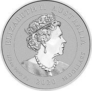 Australia 30 Dollars Australia Striped Marlin Coin 2020 P ELIZABETH II AUSTRALIA 1/3 OZ 9995 PT 2020 30 DOLLARS coin obverse Australia 30 Dollars Australia Striped Marlin Coin 2020 P ELIZABETH II AUSTRALIA 1/3 OZ 9995 PT 2020 30 DOLLARS coin obverse