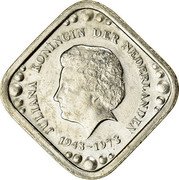 Netherlands 5 C 30 th Anniversary of Reign 1978 JULIANA KONINGIN DER NEDERLANDEN 1948-1978 coin obverse