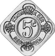Netherlands 5 C Coronation 1980 X# 5 5 C coin reverse