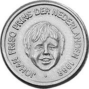 Netherlands 5 Cents Prince Johan Friso ND(1980) X# 305 JOHAN FRISO PRINS DER NEDERLANDEN 1968 coin obverse Netherlands 5 Cents Prince Johan Friso ND(1980) X# 305 JOHAN FRISO PRINS DER NEDERLANDEN 1968 coin obverse