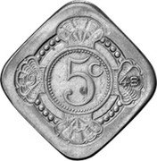 Netherlands 5 C Wilhelmina 1945//1948 (sic) X# 2 5 C coin reverse Netherlands 5 C Wilhelmina 1945//1948 (sic) X# 2 5 C coin reverse