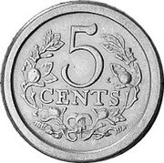 Netherlands 5 Cents Prince Bernhard ND(1980) X# 306 5 CENTS coin reverse Netherlands 5 Cents Prince Bernhard ND(1980) X# 306 5 CENTS coin reverse