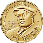 USA 5 Dollars (Negro Leagues Baseball) NEGRO LEAGUES BASEBALL IN GOD WE TRUST 2022 LJM W PH LIBERTY RUBE FOSTER coin obverse USA 5 Dollars (Negro Leagues Baseball) NEGRO LEAGUES BASEBALL IN GOD WE TRUST 2022 LJM W PH LIBERTY RUBE FOSTER coin obverse
