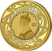 New Zealand 5 Dollars Queen Victoria 200 Years Double Sovereign 2019 1819 - 1901 VICTORIA REGINA DOUBLE SOVEREIGN coin reverse