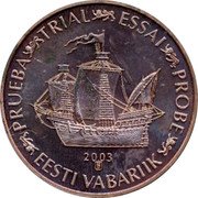 Estonia 5 Euro Cent Euro Coinage PRUEBA TRIAL ESSAI PROBE EESTI VABARIIK 2003 coin obverse Estonia 5 Euro Cent Euro Coinage PRUEBA TRIAL ESSAI PROBE EESTI VABARIIK 2003 coin obverse
