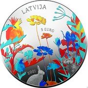Latvia 5 Euro Miracle 2021 LATVIJA 5 EURO 2021 coin obverse