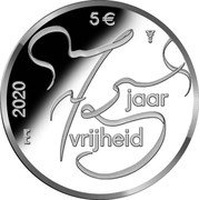 Netherlands 5 Euro Willem-Alexander 75 years of freedom 2020  Silver Proof 5 € 75 JAAR VRIJHEID 2020 coin reverse Netherlands 5 Euro Willem-Alexander 75 years of freedom 2020  Silver Proof 5 € 75 JAAR VRIJHEID 2020 coin reverse