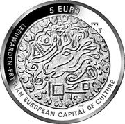 Netherlands 5 Euro (Willem-Alexander Leeuwarden) LEEUWARDEN-FRISLÂN EUROPEAN CAPITAL OF CULTURE 5 EURO NN coin reverse Netherlands 5 Euro (Willem-Alexander Leeuwarden) LEEUWARDEN-FRISLÂN EUROPEAN CAPITAL OF CULTURE 5 EURO NN coin reverse