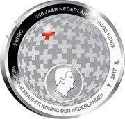 Netherlands 5 Euro - Willem-Alexander Red Cross 2017  Proof 5 EURO 150 JAAR NEDERLANDSE RODE KRUIS WILLEM-ALEXANDER KONING DER NEDERLANDEN 2017 coin obverse Netherlands 5 Euro - Willem-Alexander Red Cross 2017  Proof 5 EURO 150 JAAR NEDERLANDSE RODE KRUIS WILLEM-ALEXANDER KONING DER NEDERLANDEN 2017 coin obverse