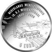 Netherlands 5 Euro (Willem-Alexander Woudagemaal) NEDERLANDS WERELDERFGOED IR. D. F. WOUDAGEMAAL 1920 - 2020 5 EURO coin reverse Netherlands 5 Euro (Willem-Alexander Woudagemaal) NEDERLANDS WERELDERFGOED IR. D. F. WOUDAGEMAAL 1920 - 2020 5 EURO coin reverse