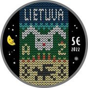 Lithuania 5 Euro Zuikis Puikis 2022 (ʟMk) LIETUVA 5 € 2022 LMK coin obverse Lithuania 5 Euro Zuikis Puikis 2022 (ʟMk) LIETUVA 5 € 2022 LMK coin obverse