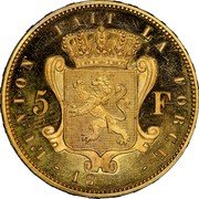 Belgium 5 Francs Leopold I 1847 KM# Pn35 UNION FAIT LA FORCE 5 F 18 coin reverse Belgium 5 Francs Leopold I 1847 KM# Pn35 UNION FAIT LA FORCE 5 F 18 coin reverse